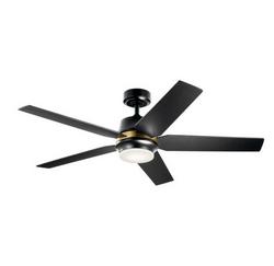 52 in. 5-Blade Indoor/Outdoor Ceiling Fan in Satin Black