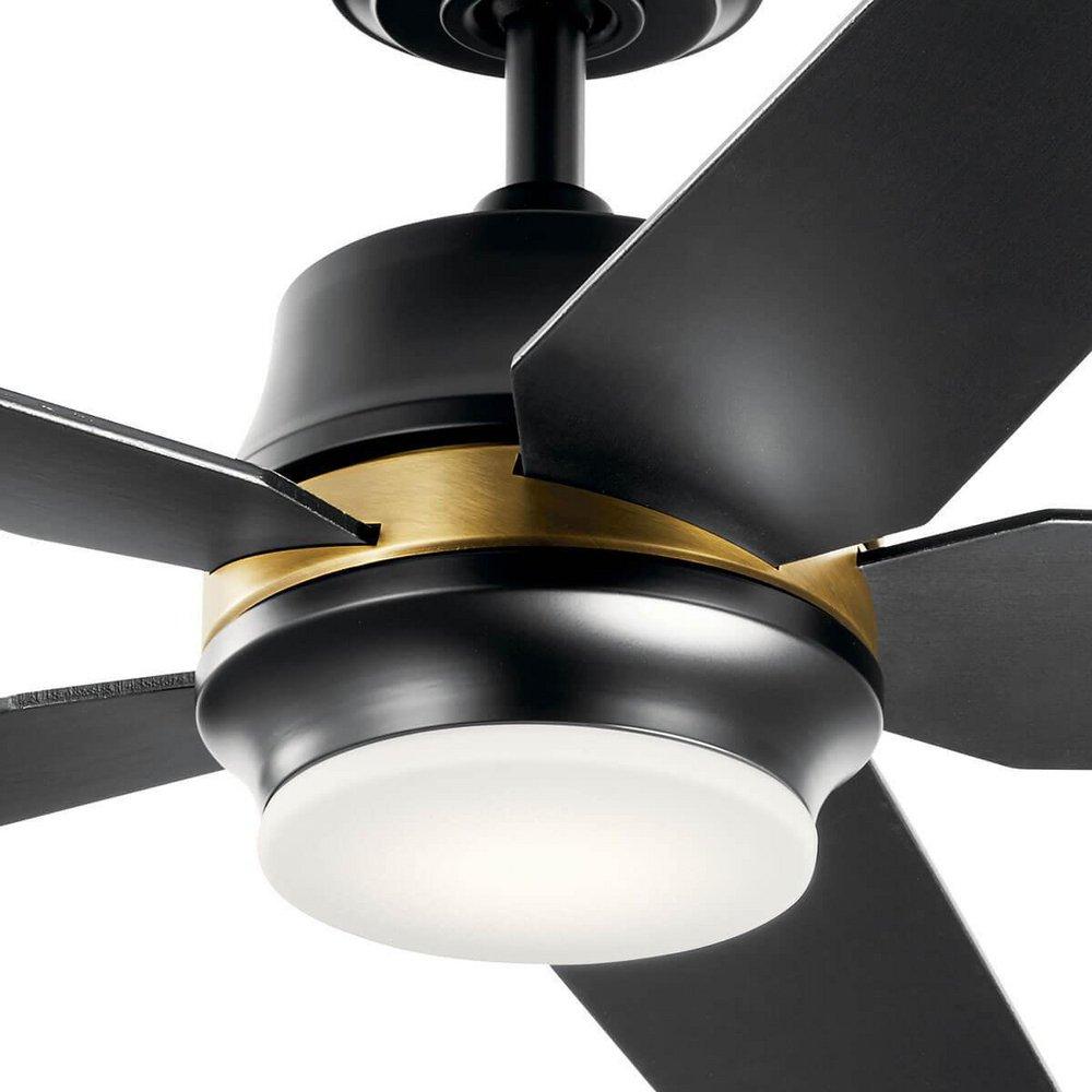 Kichler Lighting Satin Black 52 in. 5-Blade Indoor/Outdoor Ceiling Fan 