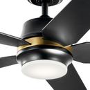 Kichler Lighting Satin Black 52 in. 5-Blade Indoor/Outdoor Ceiling Fan 