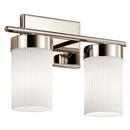 100W 2-Light Medium E-26 Vanity Fixture in Polished Nickel