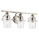 75W 3-Light Medium E-26 Vanity Fixture in Polished Nickel