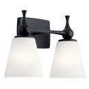 75W 2-Light Medium E-26 Vanity Fixture in Black