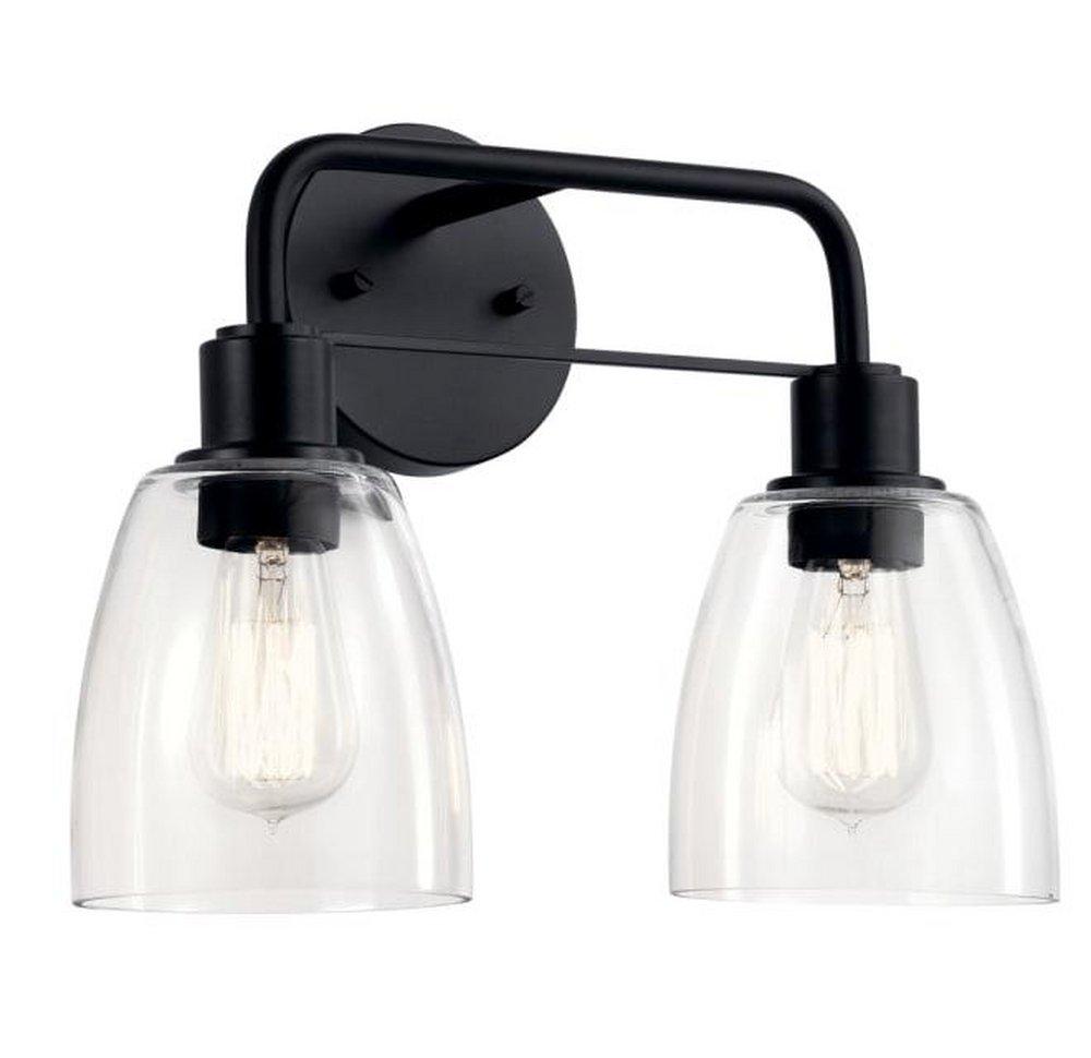 Kichler Lighting Black 60W 2-Light Medium E-26 Vanity Fixture 