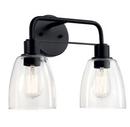 60W 2-Light Medium E-26 Vanity Fixture in Black