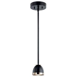 1-Light Integrated LED Pendant/Island Light in Black