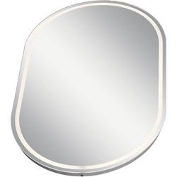 24 x 1-1/2 in. Mirror Oval in Silver Tones