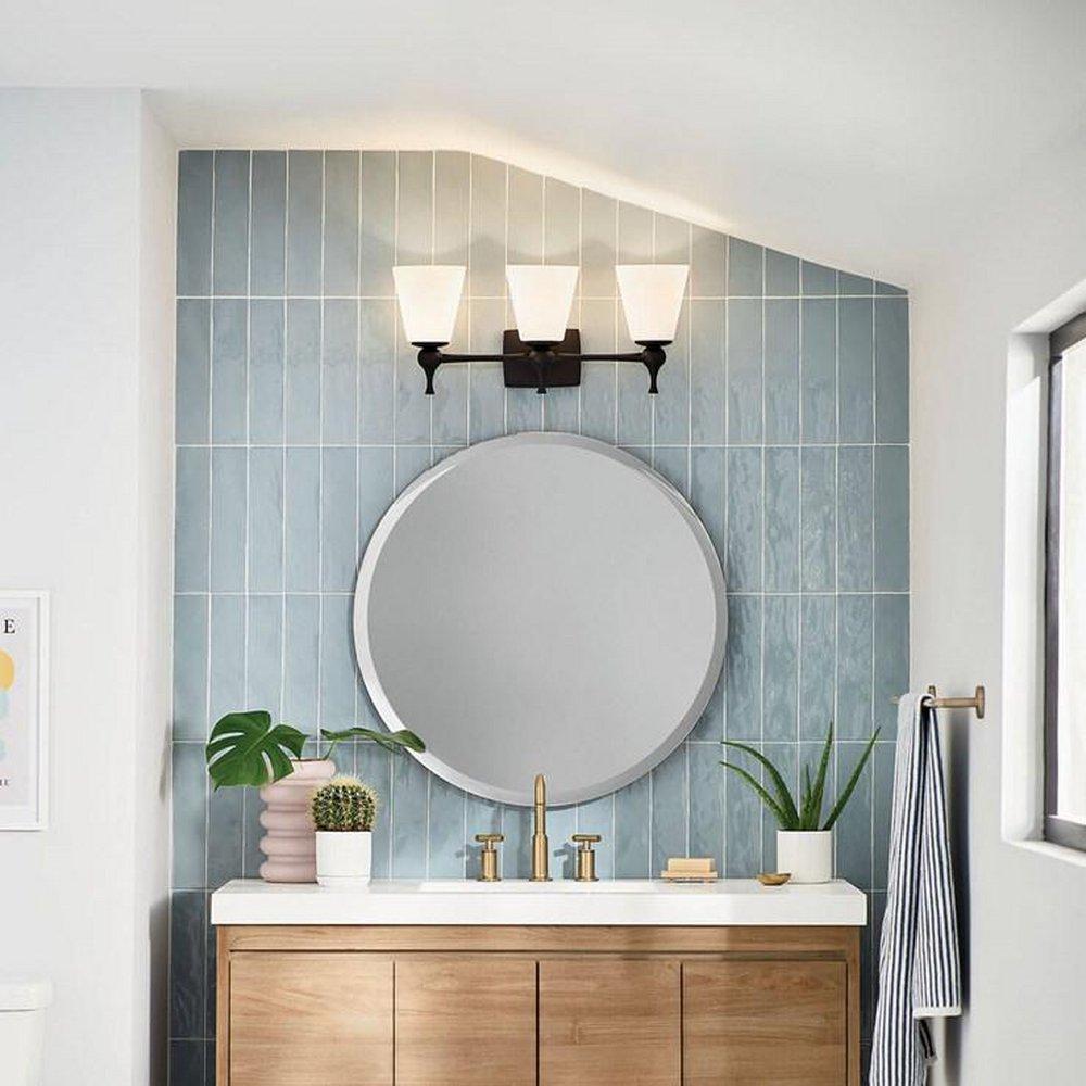 Kichler Lighting Black 75W 3-Light Medium E-26 Vanity Fixture 