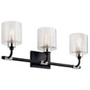 75W 3-Light Medium E-26 Vanity Fixture in Black