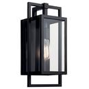 100W 1-Light 16 in. Outdoor Wall Sconce in Black