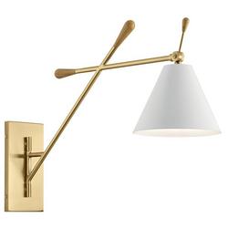 75W 1-Light 20 in. Wall Sconce in Champagne Gold