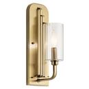 Kichler Lighting Brushed Natural Brass 60W 1-Light 14 in. Wall Sconce 