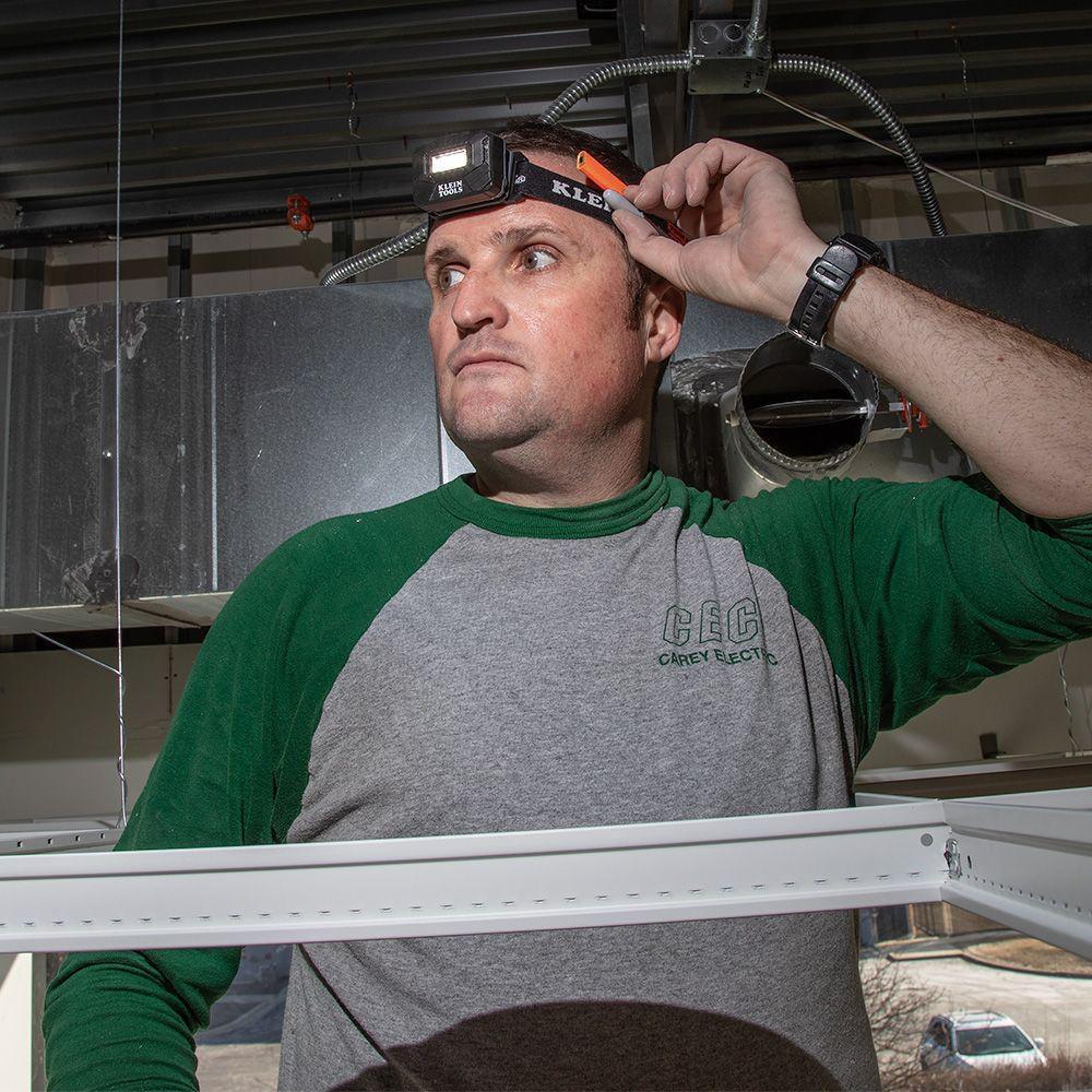 Klein Tools Lithium-ion Battery LED Hard Hat Flashlight 