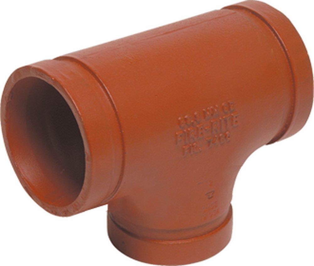 Gruvlok Orange Grooved Schedule 40 Standard Carbon Steel Reducing Tee 