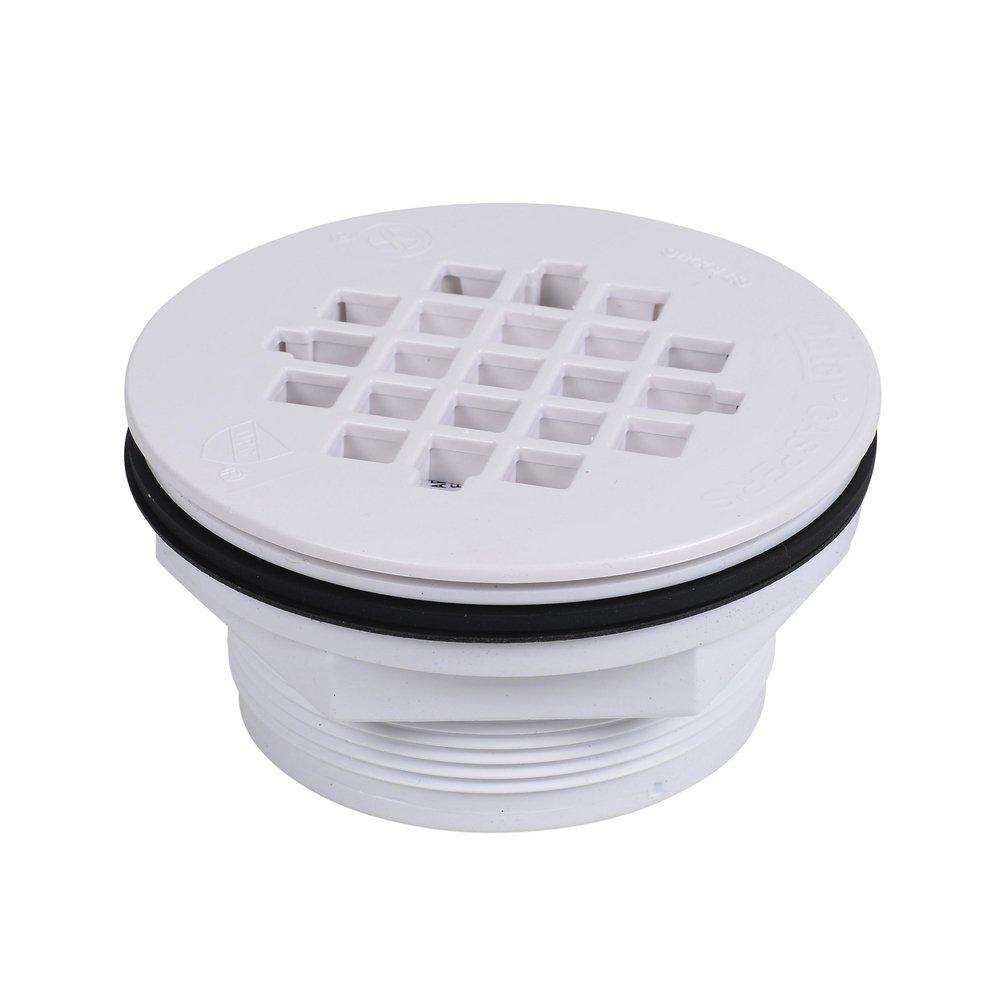 Oatey&reg; White 2 in. Threaded Plastic Shower Drain 
