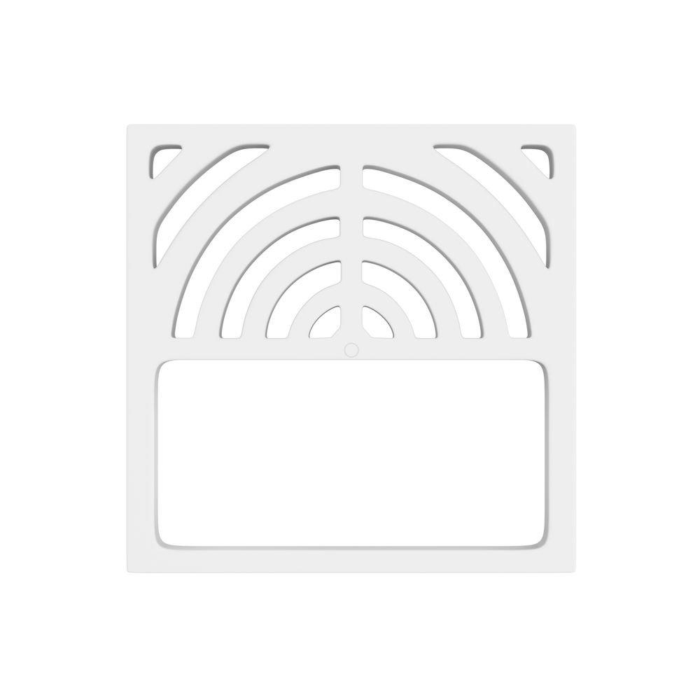 PROFLO&reg; White Top Floor Sink Steel Half Grate in White 