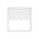 PROFLO&reg; White Top Floor Sink Steel Half Grate in White 