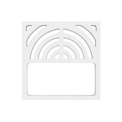 9 x 9 in. Half Top Floor Sink Grate in White