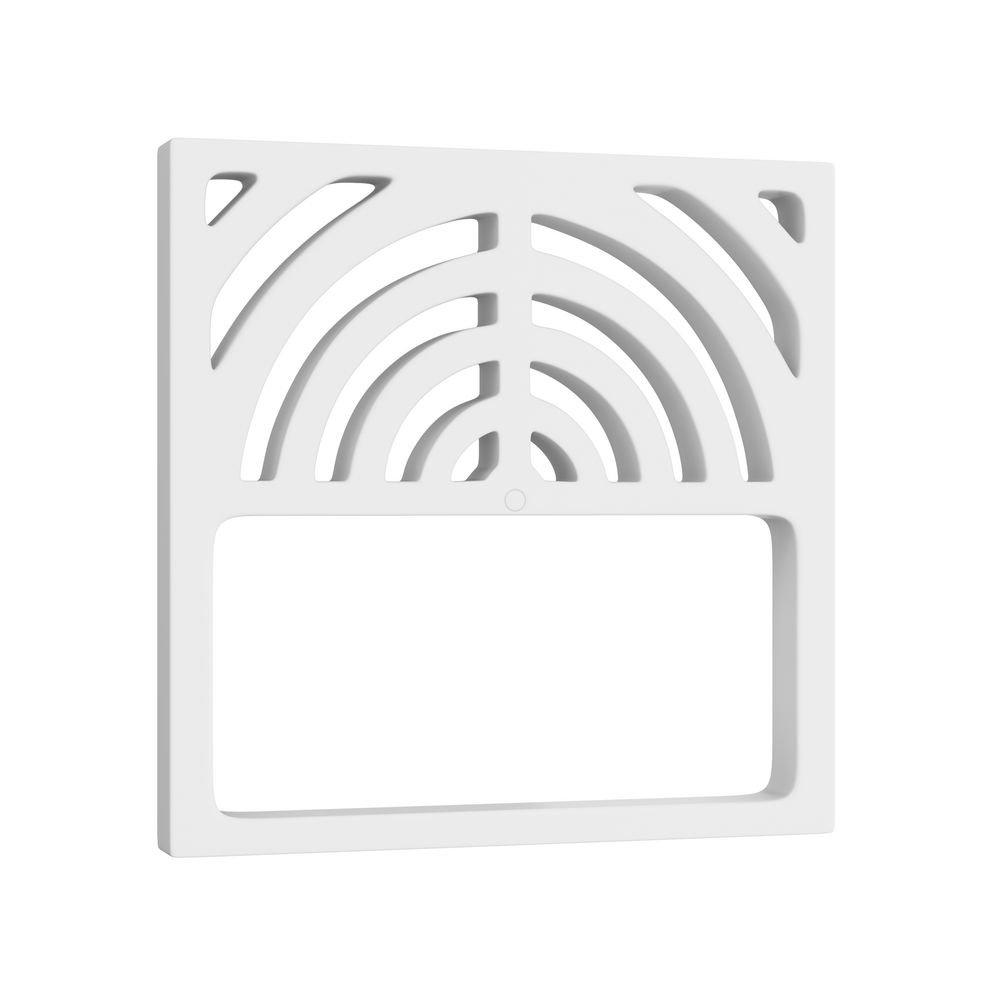 PROFLO&reg; White Top Floor Sink Steel Half Grate in White 