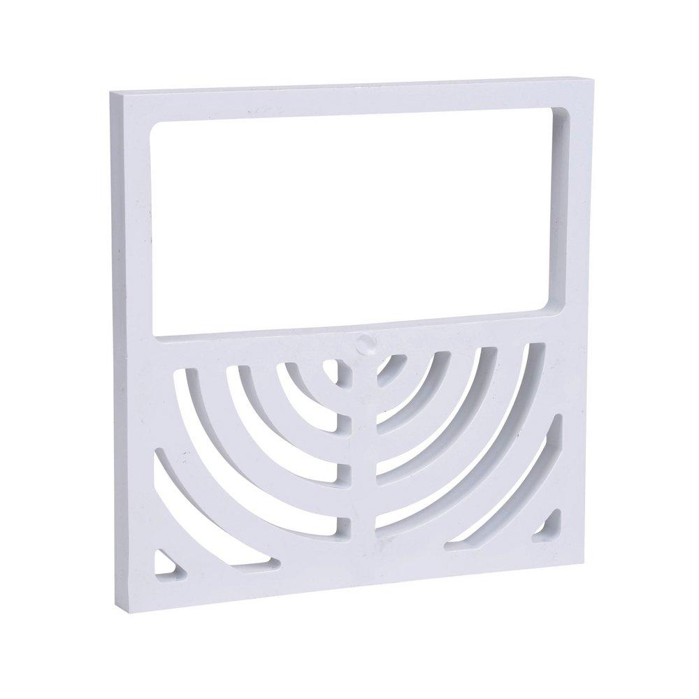 PROFLO&reg; White Top Floor Sink Steel Half Grate in White 