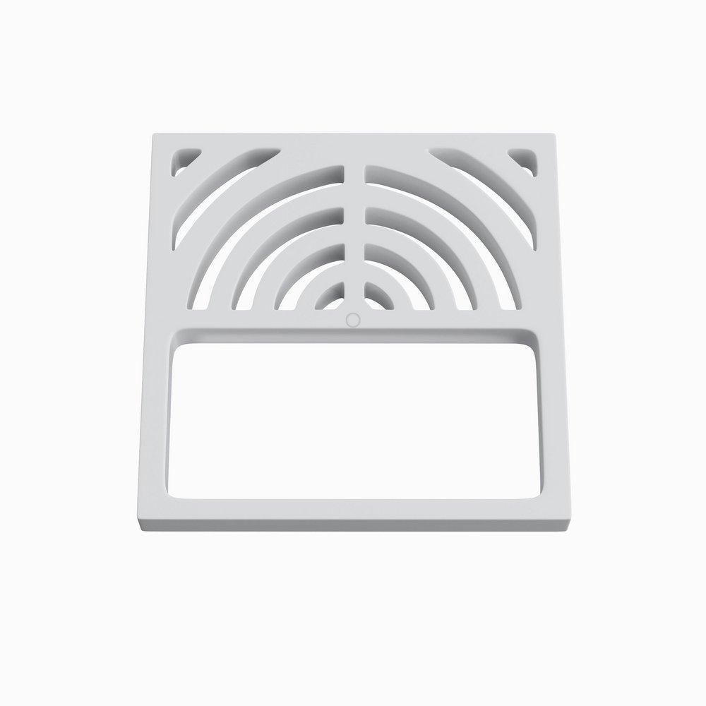 PROFLO&reg; White Top Floor Three-Quarters Steel Half Grate in White 