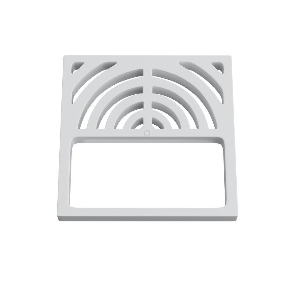 PROFLO&reg; White Top Floor Three-Quarters Steel Half Grate in White 