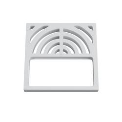 9 x 9 in. Three Quarter Floor Sink Grate in White