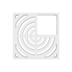 9 x 9 in. Three Quarter Floor Sink Grate in White