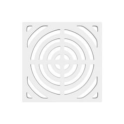 9 x 9 in. Full Top Floor Sink Grate in White