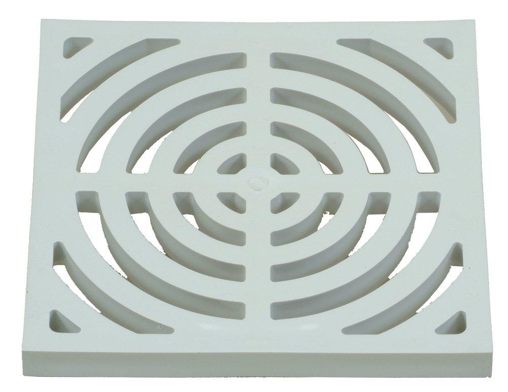 PROFLO&reg; White 9 x 9 in. Full Top Floor Sink Grate 
