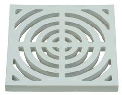 9 x 9 in. Full Top Floor Sink Grate in White