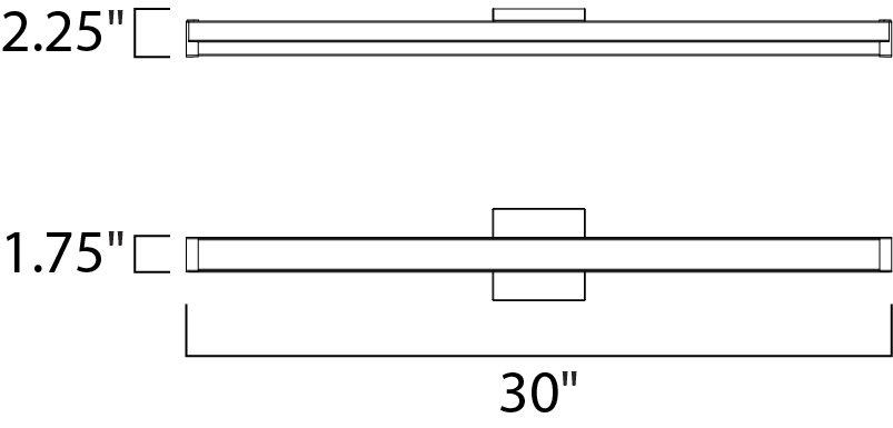 Maxim Lighting&reg; Black 20W 1-Light Integrated Vanity Fixture 