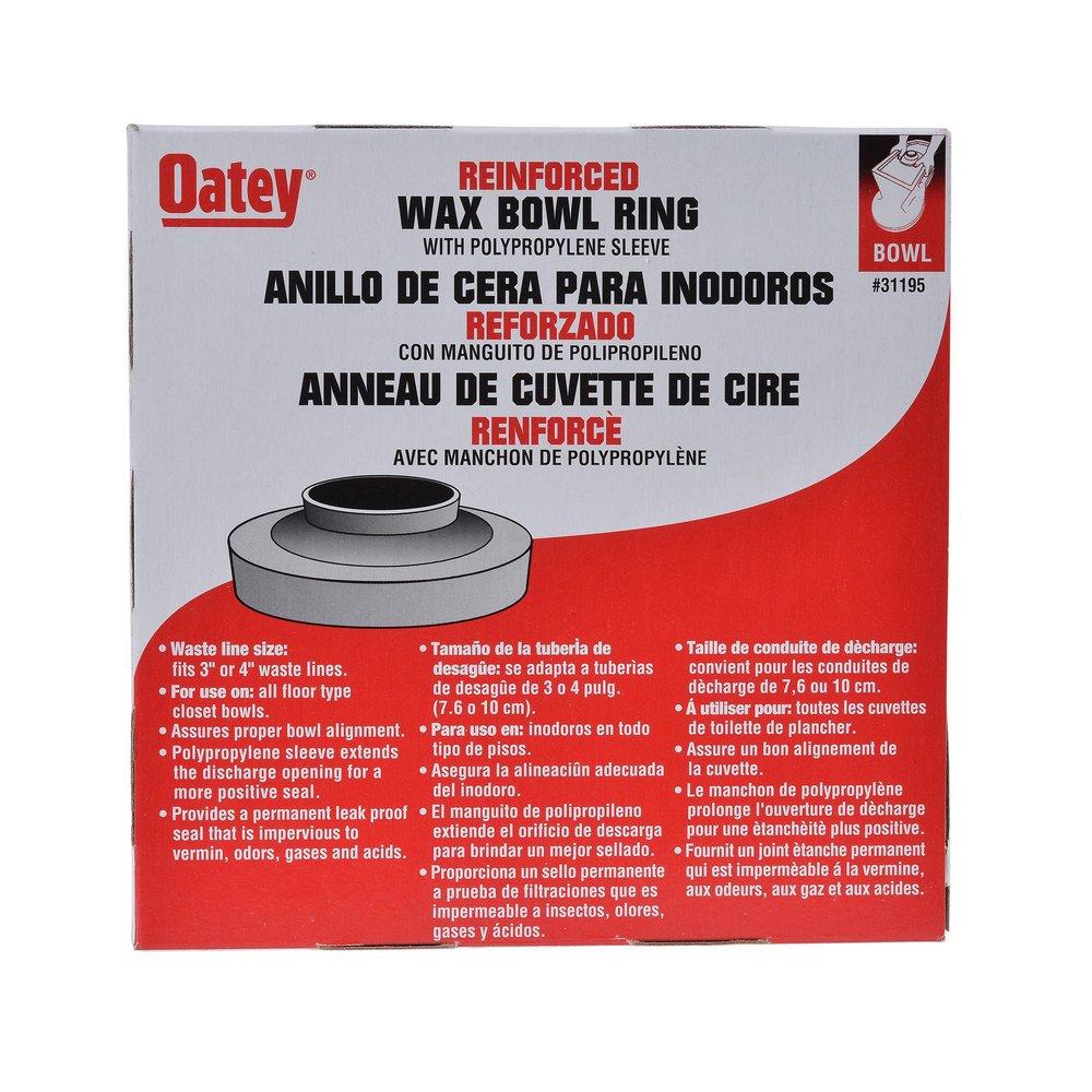Oatey&reg; Urethane Reinforced Bowl Wax Ring with Horn 