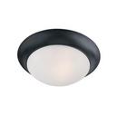 60W 3-Light Medium E-26 Incandescent Flush Mount Ceiling Fixture in Black