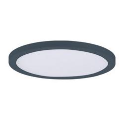 18W 1-Light Integrated LED Flush Mount Ceiling Fixture in Black
