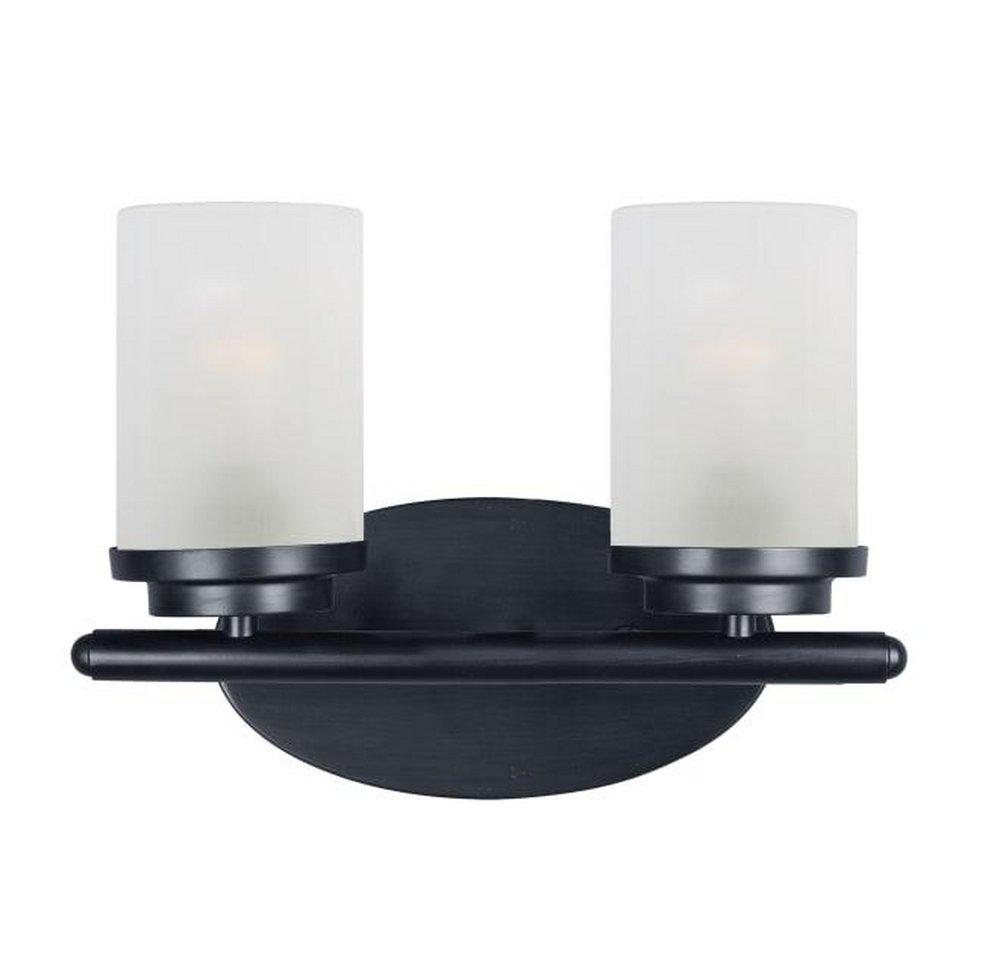Maxim Lighting&reg; Black 60W 2-Light Medium E-26 Vanity Fixture 