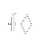 Maxim Lighting&reg; Black 3/4 x 8-1/2 in. 18W 1-Light LED Flush Mount Ceiling Fixture 