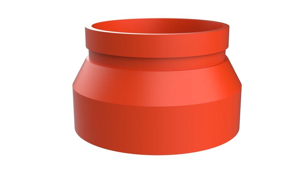 Gruvlok Orange Grooved x FNPT 1000 psi Rust Inhibiting Painted Ductile Iron Adapter 