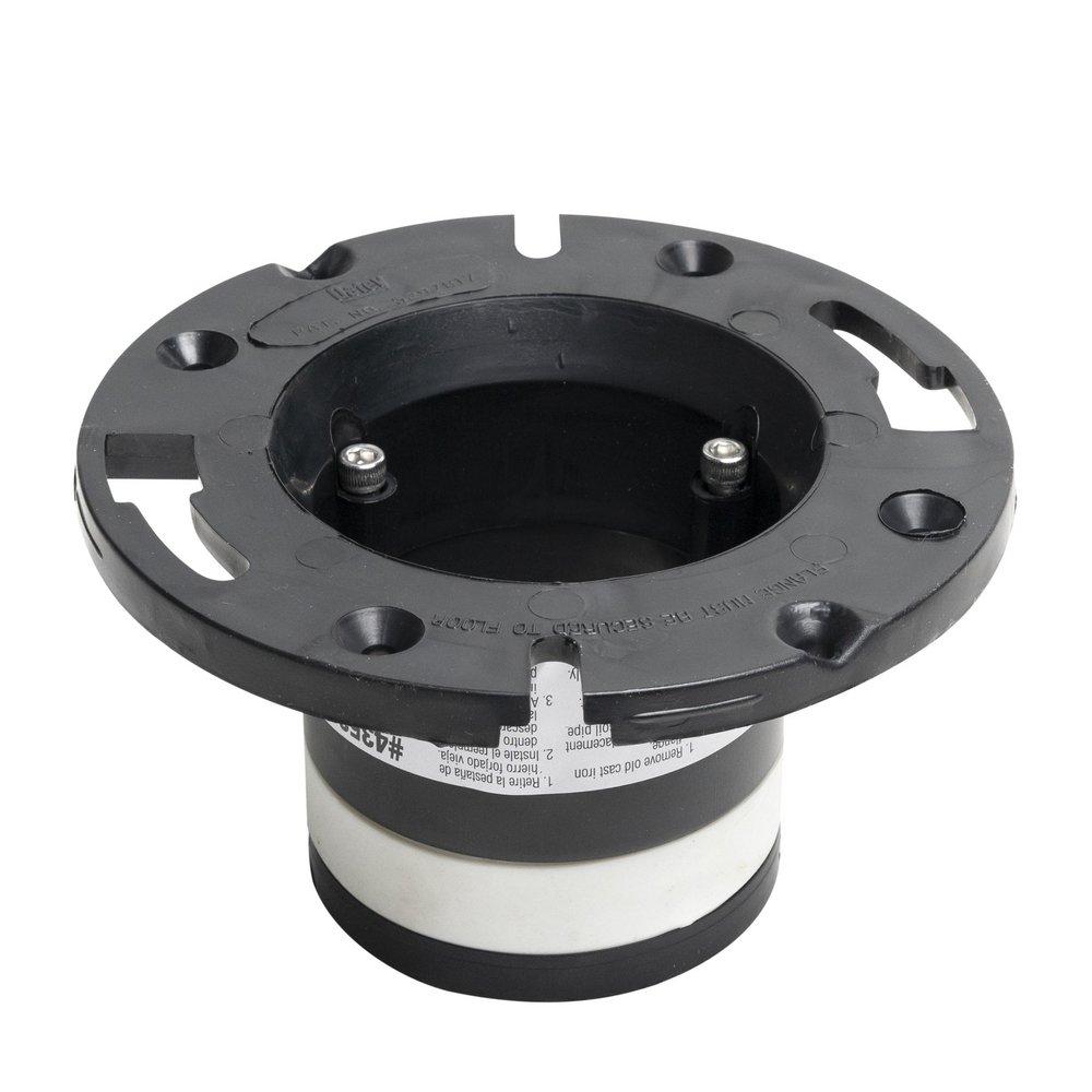 Oatey&reg; Black ABS Plastic Repair for Cast Iron Closet Flange Black 