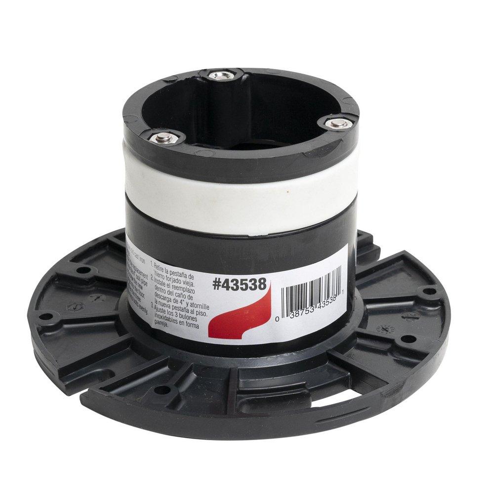 Oatey&reg; Black ABS Plastic Repair for Cast Iron Closet Flange Black 