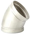 Gruvlok Grooved Long Radius Schedule 10 Global 304L Stainless Steel 45 Degree Elbow 