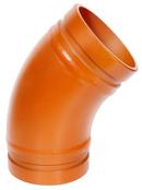 Gruvlok Orange Grooved Global Rust Inhibiting Painted Ductile Iron 45 Degree Long Radius Elbow 