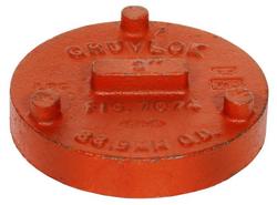 18 in. Grooved 1000 psi  Rust Inhibiting Painted Ductile Iron Cap