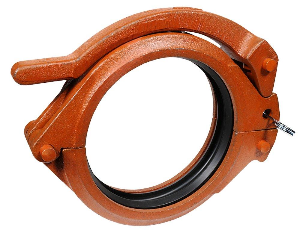 Gruvlok Orange Rust Inhibiting Painted Grooved Ductile Iron Coupling 