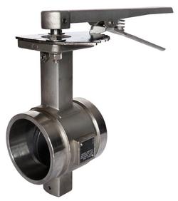 2 in. Stainless Steel Grooved EPDM 10 Position Locking Lever Handle Butterfly Valve