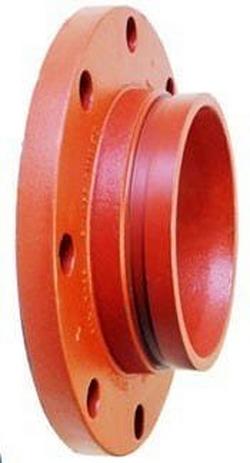 4 in. Flanged x Grooved Domestic Hot Dipped Zinc Galvanized Ductile Iron Adapter