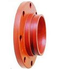 4 in. Flanged x Grooved Domestic Hot Dipped Zinc Galvanized Ductile Iron Adapter