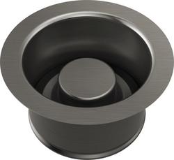 2-7/16 x 4-1/2 in. Brass Disposer Flange and Stopper in Luxe Steel