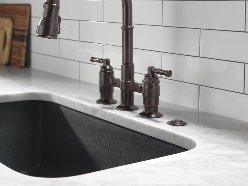 Delta Faucet Venetian Bronze 3-7/8 x 2-14/25 in. 15A Air Switch with Dual Outlet 