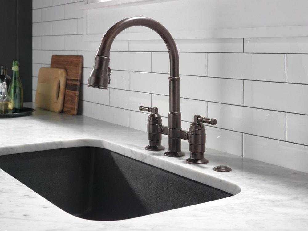 Delta Faucet Venetian Bronze 3-7/8 x 2-14/25 in. 15A Air Switch with Dual Outlet 