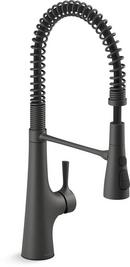 Single Handle Pull Down Kitchen Faucet in Matte Black